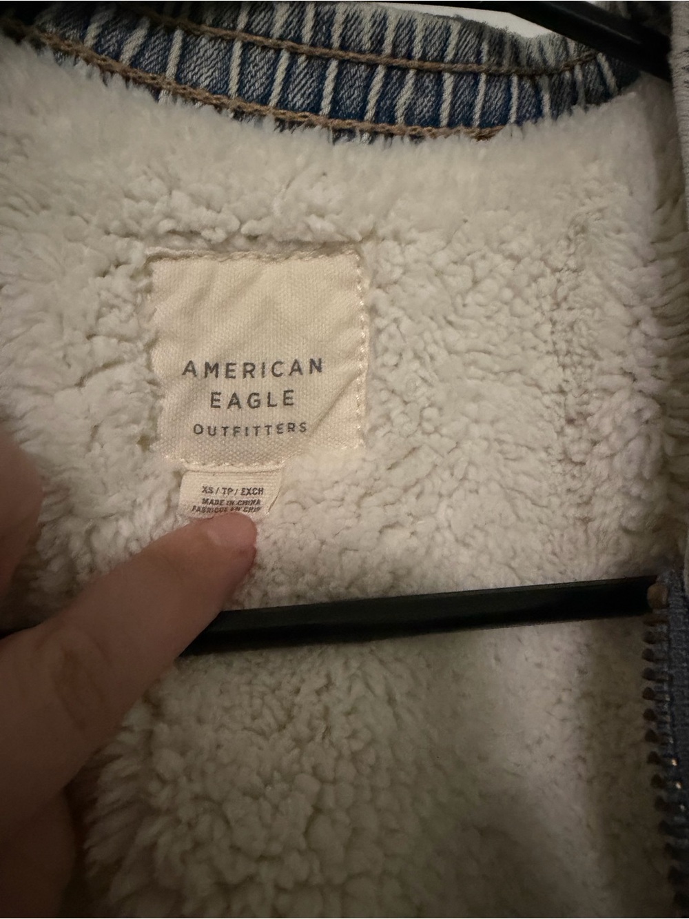 American Eagle Outfitters Light Blue Denim Bomber Jacket - Picture 9 of 9
